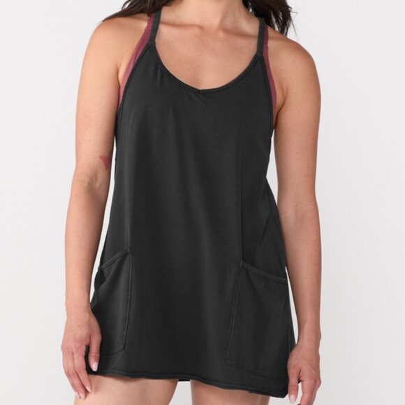 FP Movement Free People Women's Small Black Hot Shot Mini Dress Casual Workout - Picture 1 of 6